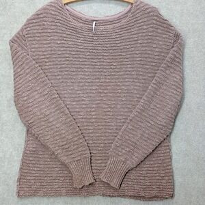 FREE PEOPLE Women's‎ XS Mauve Oversized Chunky Knit Slouchy Tunic Sweater